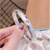 The Ancient Method of the Heart Sutra In the Starry Sky Matte Finish Opening Meteor Silver-plated Bracelet for Women, Matte Finish