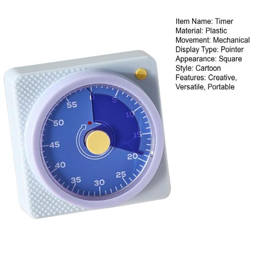 Mechanischer visueller Timer für Kinder zum Lernen Magnetischer Klassenzimmer-Timer Leises Lernen Küchenwerkzeuge Keine Batterie erforderlich Zeitmanagement-Tool