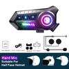 X3 Motorcycle Bluetooth 6.0 Helmet Headset Tri-Colorful Lights Earphone IPX6 Waterproof Support Connecting 2 Phones Same Time