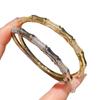Elegant Bamboo Joint Bracelet Smooth Surface Charm Bracelet New Gold Plated Bangle  Women Jewelry