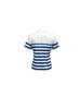 European and American Striped Polo Collar Short Sleeve Women's Autumn T-shirt - Versatile and Fashionable.