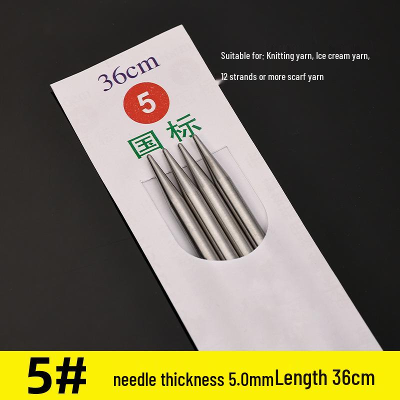 Three Swallow Stainless Steel Knitting Needles Set for Handmade Scarves and Sweaters