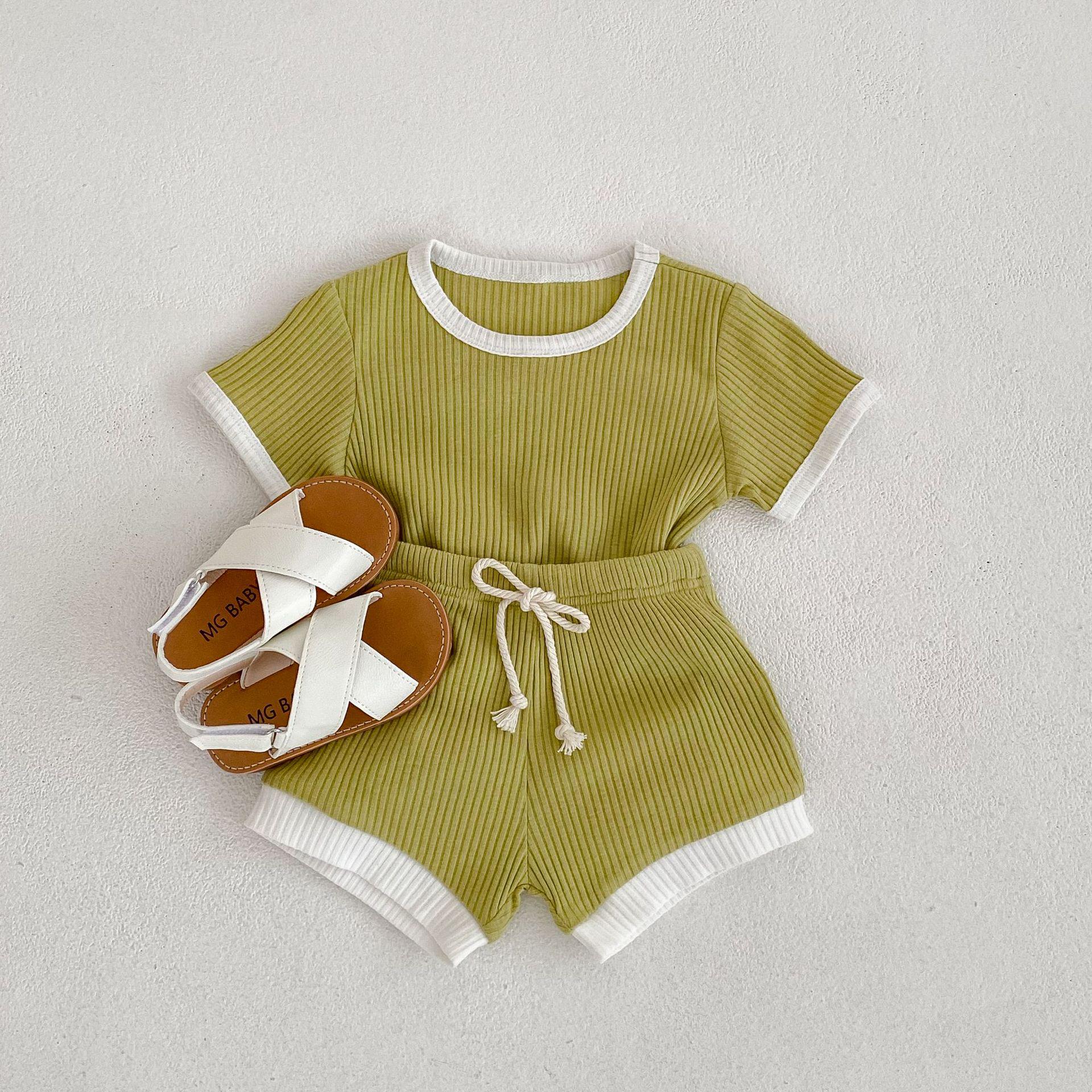 

Летний комплект для малыша в корейском стиле - Универсальный и модный 90 cm