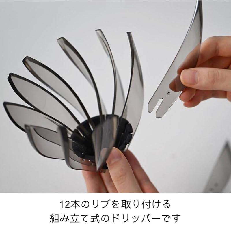 HARIO V60 dripper SUIREN 02 black For 1~4 cups coffee hand drip spiral rib VDSU-02-TB