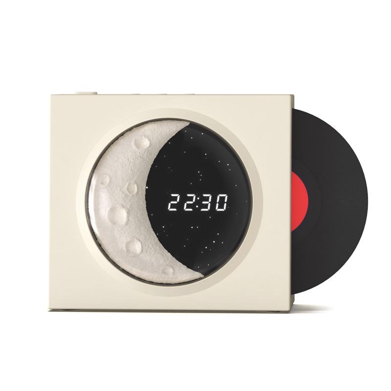 

Bluetooth Vinyl Record Player with USB Charging & Starry Sky Light Clock білий