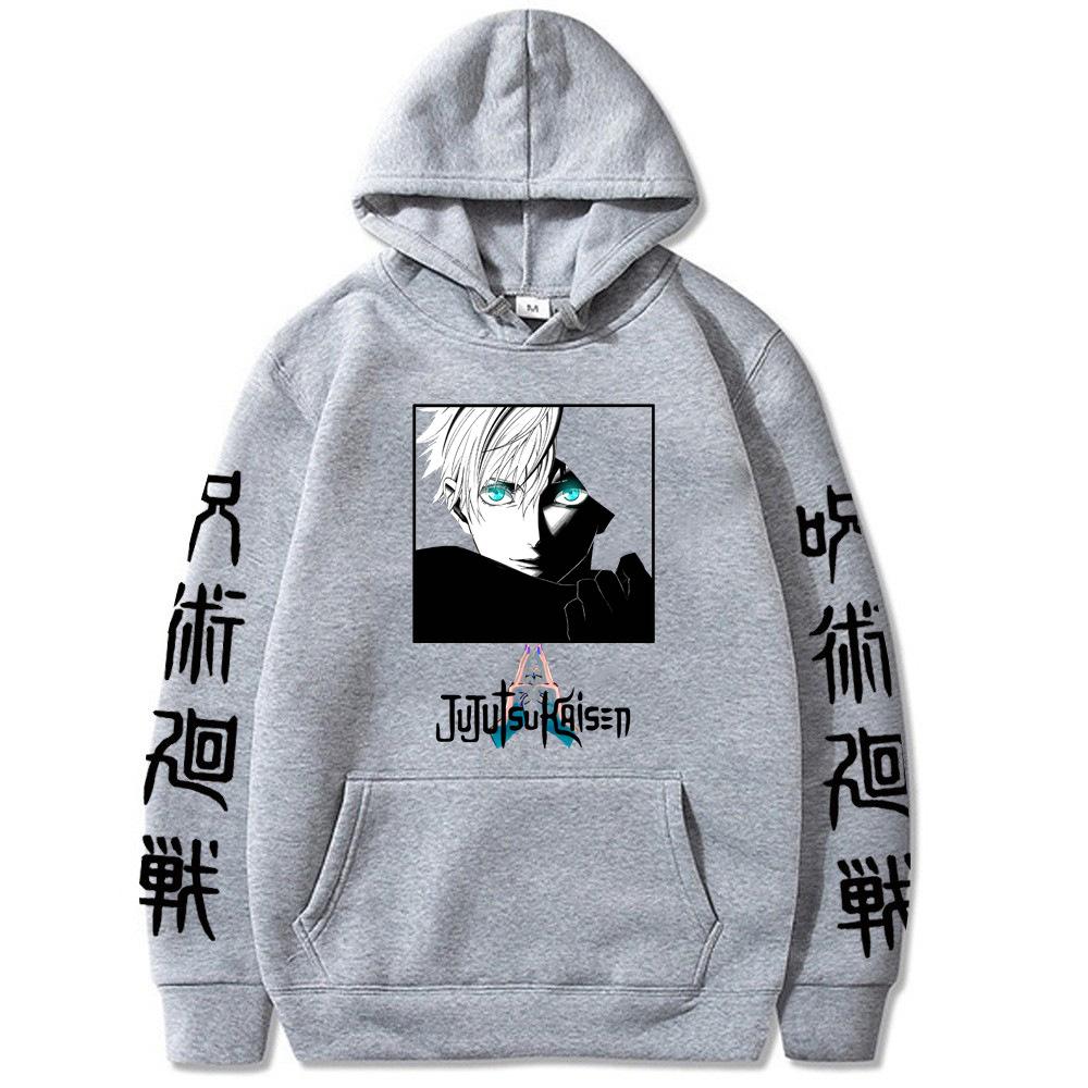 Jujutsu Kaisen Japanese Anime Graphic Print Hoodies Vintage Oversized Hooded Casual Long Sleeves Cotton Hoodie Men Women Clothes