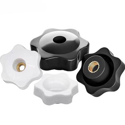 5PCS M4 M5 M6 M8 M10 M12 Plum Hand Tighten Nuts Handle Thread Mechanical Black Thumb Nuts Clamping Knob Manual Nuts Perforated