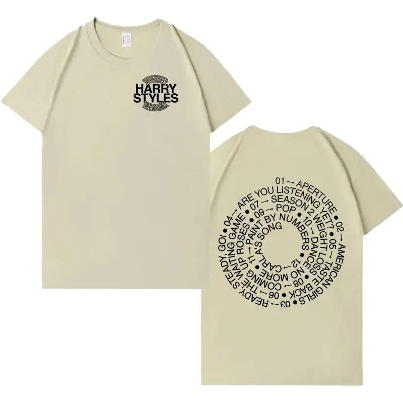T-shirt Imprimé Lettres 2026 Nouveau Album Harry Styles T-shirt HipHop Confortable Ample Unisexe Décontracté Col Rond