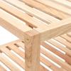 VidaXL Étagère de salle de bain Bois de noyer massif 100 x 40 x 65 cm 247100