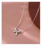 S925 Sterling Silver Bow Necklace - Elegant Women's Clavicle Chain Pendant for 2024