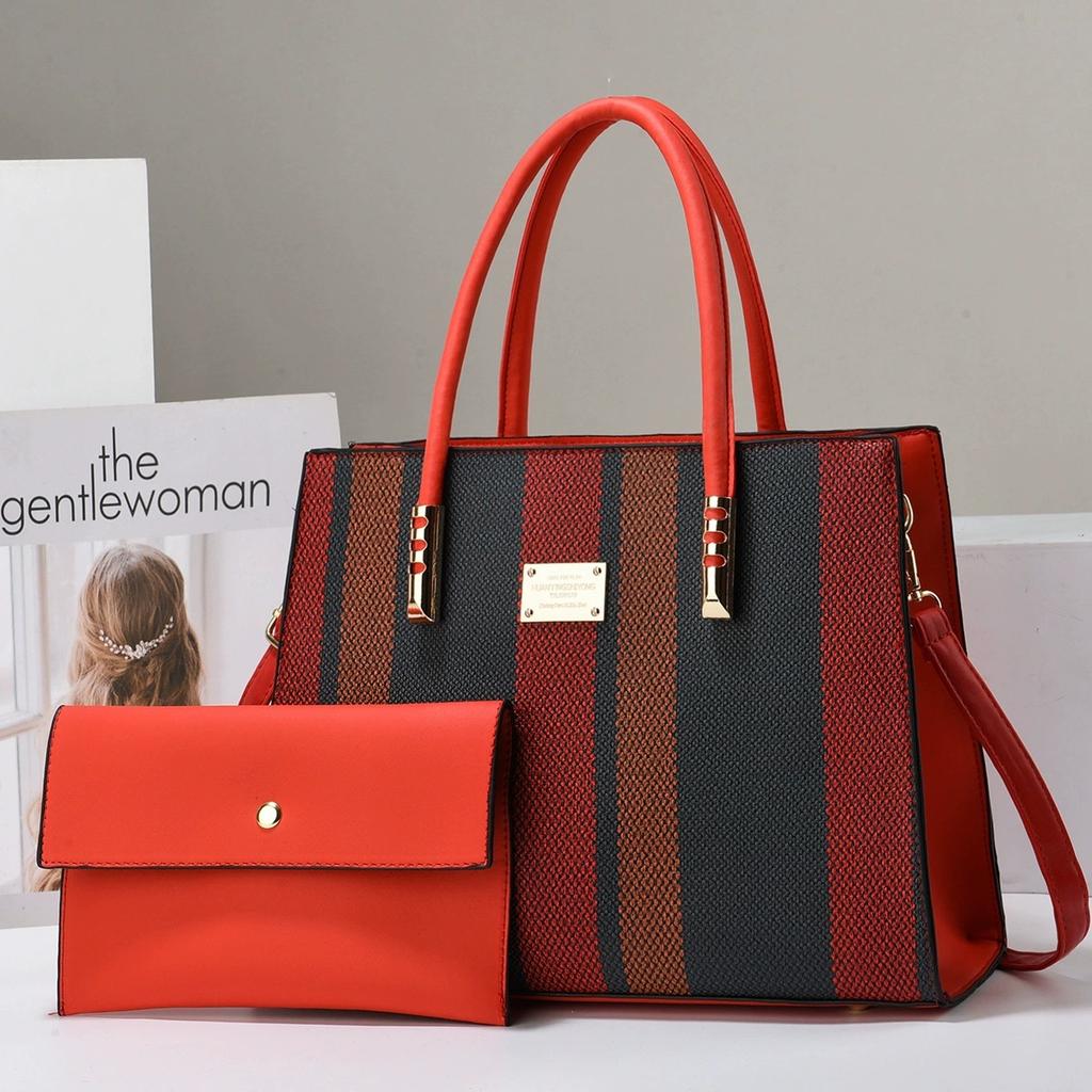 2pcs/set Luxury Designer Top-handle Bag for Women Tote Handbag Purse Large Capacity Womens PU Leather Crossbody Shoulder Bags