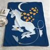 character SStar Unicornn Throw Warm Soft Flannel Blanket Multiuse for Sofa Bed Camping Travel Nap