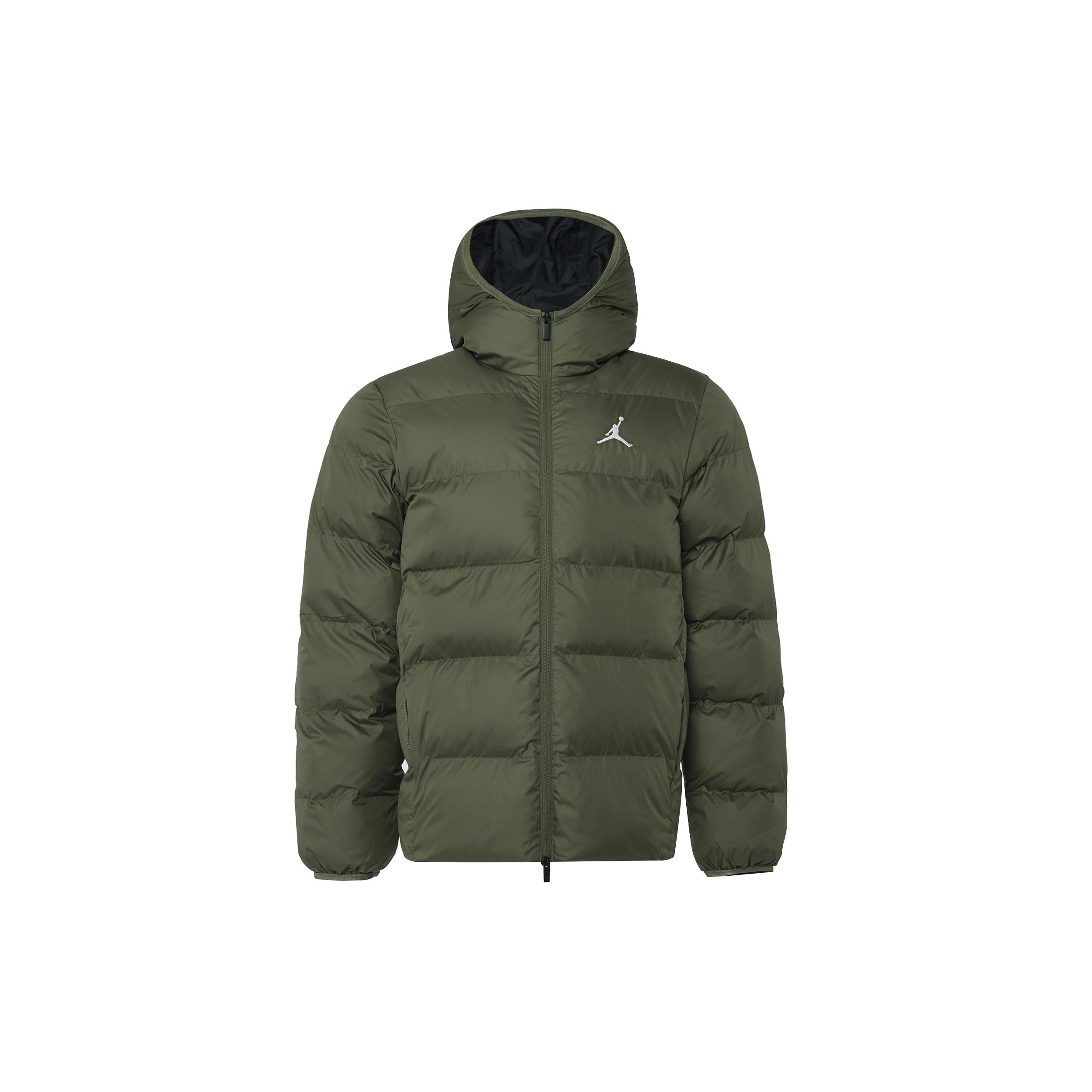 Air Jordan Brooklyn Puffer Jacket Asia Sizing Medium Olive Men s FV7318-222 L