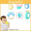Soft Silicone Teether Handbell For Newborns Bpa-free, Boilable Soothing Toy