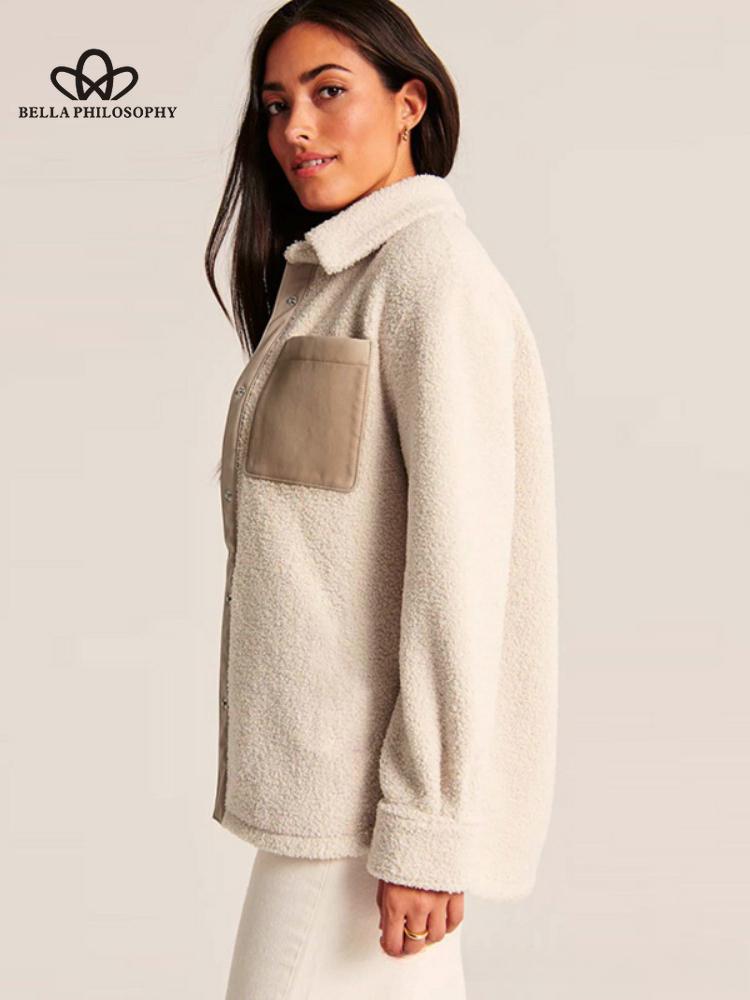 Женское осенне-зимнее универсальное модное толстое пальто с длинным рукавом — фото 3