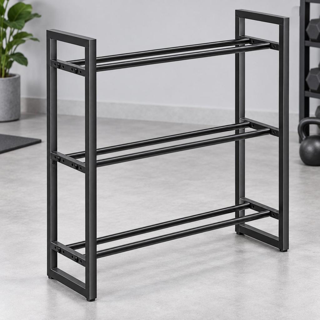 Fitness Equipment Organizer Stable Adjustable-Width Storage Rack for