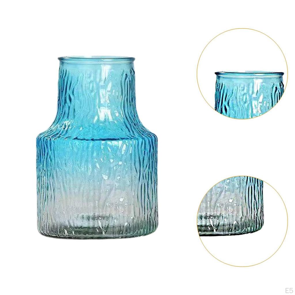 Glasblumenvase Knospe Kreative Hochzeitsmittelstücke Flasche Rundkrug für Bücherregal