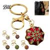 Ethnic Cap Keyring Rhinestone Hat Keychain, Bling Octagonal Car Key Ring Ring, Zinc Alloy Pendant for Backpacks and Handbags Decorative Purse Charms