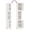 Bathroom Cabinet White 30x30x190 cm Particleboard