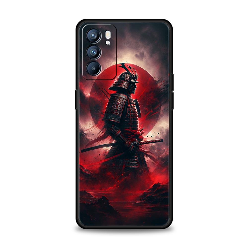 Japanese Bushido Samurai Phone Case For Oppo Reno14 Reno13 Reno12 11 F 10 Find X5 X9 Pro A54 5G A53 A9 A16 A78 4G A80 A98 Cover