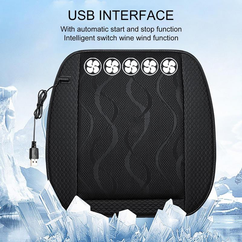 USB Cooling Seat Cushion Powerful Chair Cushion Cooling Seat Cushion Enhanced Driving Comfort For Cars Trucks SUVs