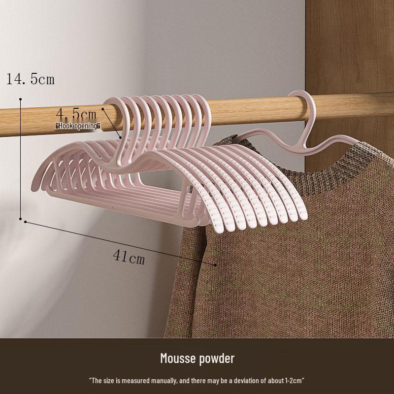 Short-Neck Clothes Hanger: Space-Saving, Anti-Slip, Traceless, Lazy Corner Design for Large Garments.