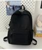 School bag letter simple Mori backpack ins style casual versatile commuter college student school bag large capacity solid color backpack
