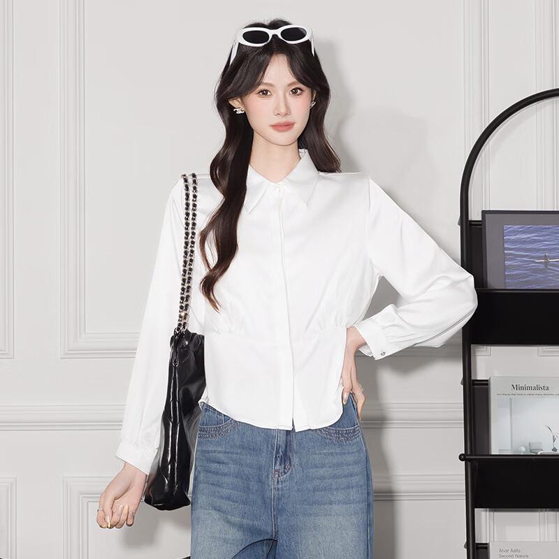 Teluoman Women s Long Sleeve Professional Button-Up Shirt XL