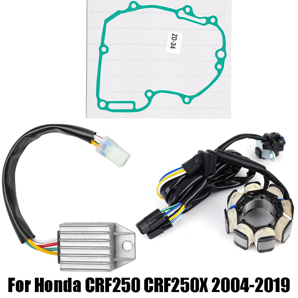 CRF250 CRF250X Stator Coil Regulator rectifier For Honda CRF 250 250X 2004-2019 2018 2017 2016 2015 2014 2013 2012 with Gasket
