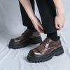 Fashion Brogue Men's Luxury Designer Style Thick Sole Shoes elegant and Sophisticated Gentleman's shoe  popular Wedding party Shoes