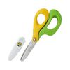 Children's Challenge First Scissors for Right-Handed Children Compact Safety Case Included Yellow Green