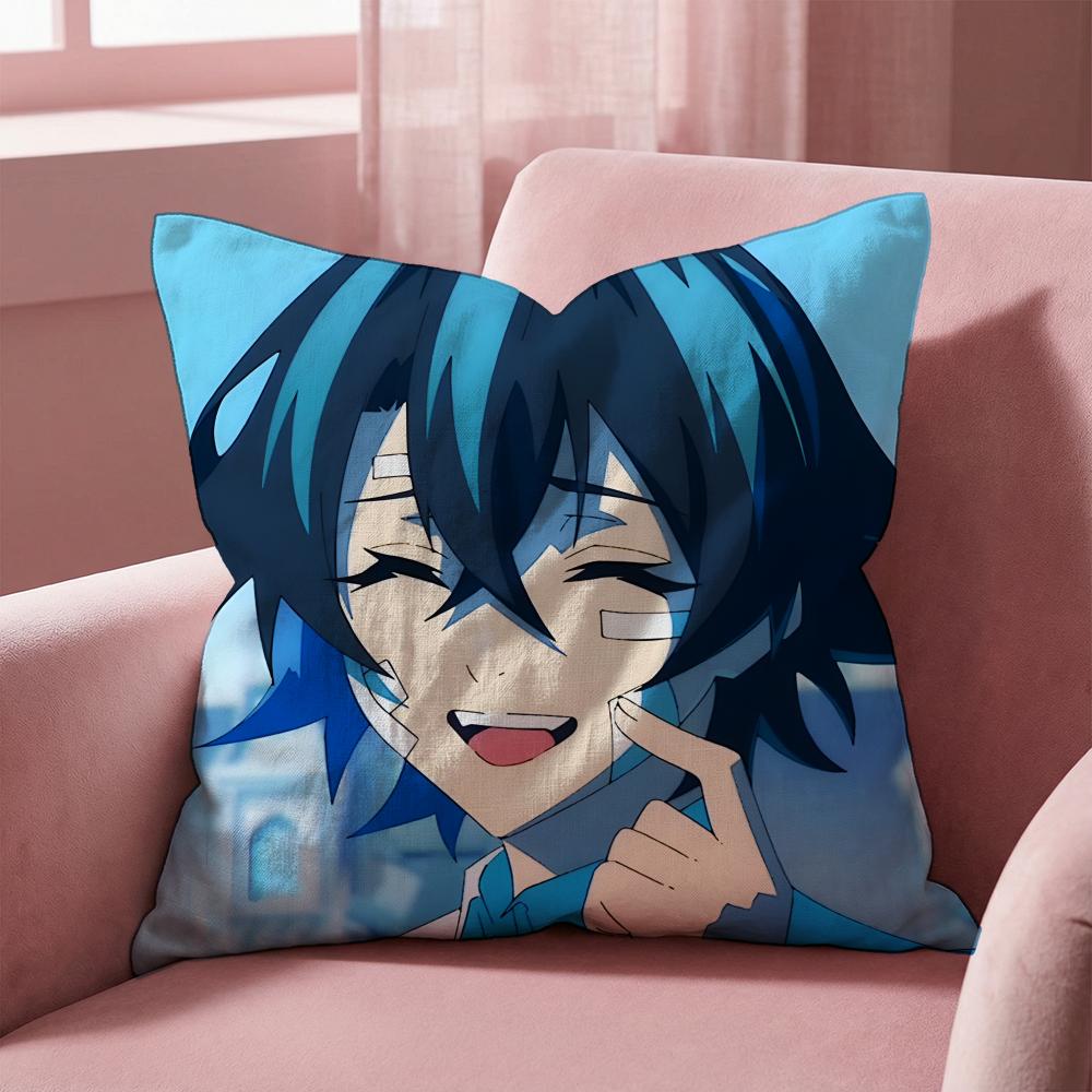 Wistoria Wand and Sword Cushion Cover Multi-Scene Pillow Cover for Home & Car - Reversible, Soft & Durable for Daily Use