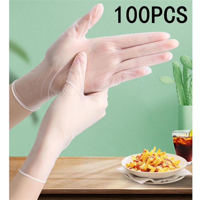 

100/200PCS S/M/L Disposable TPE Gloves Kitchen Bathroom Restaurant Camping Travel Waterproof Oil-Proof Household Cleaning Tools S