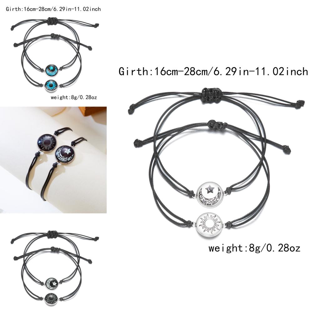 Moon And Sun Stone Beaded Bracelet With Electroplated Finish For Women Gift