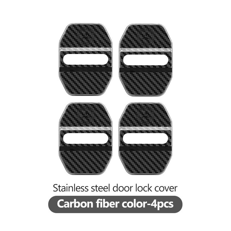 AAVU1 For Benz 4PCS Fashion Stainless Steel Car Covers Door Lock Protecting Cover AMG CLA CLS C180 C200 W204 W205 Exclusive A C E R V