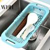 Kitchen Utensil Drainer Retractable Drain Basket Over-the-sink Multifunction Food Grade Extendable Fruit Vegetable Durable Sink Washing Colander