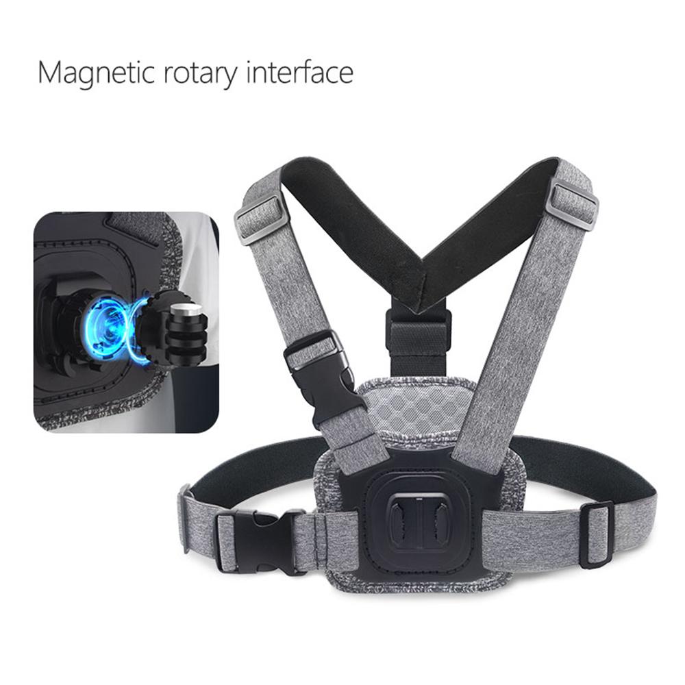 

JUNNX JX-PJ-02-B Action Camera Adjustable Magnetic Chest Mount Harness Kit Type A