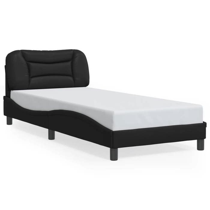 VidaXL Cadre de Lit avec Tête de Lit, Lit Rembourré, Sommier à Lattes, Lit Simple, Lit Adulte de Chambre à Coucher 3207960