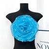 Fashion 3D Organza Fabric Rose Flowers Patch Artificial 26.5cm Chest Flower DIY Sewing Applique Brooch Accessories
