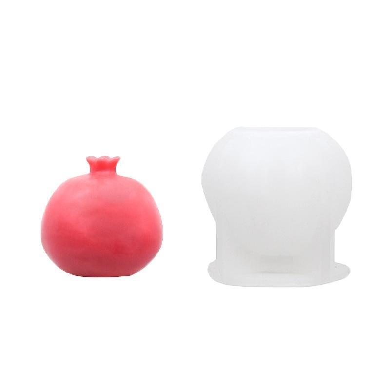 Creative Pomegranate Shaped Candle Silicone Mold DIY Handmade Gypsum Carving Art Aromatherapy Home Decoration Ornament Mold Gift