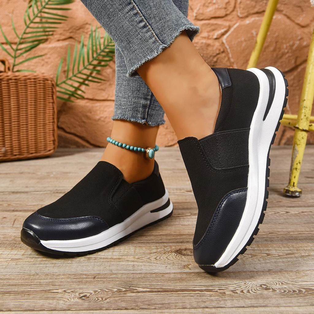 Foreign Trade Large Size Sports and Leisure Single Shoes Women's 2025 Autumn New Round Head High Mouth Low Heel Women's One-pedal Single Shoes