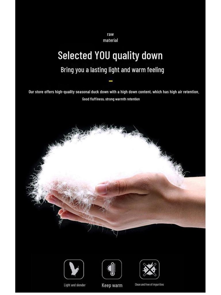 Di Yu Shen Long Men's Winter Baseball Collar Down Jacket - Thick, Warm, White Duck Down Casual Outerwear for Cold Protection