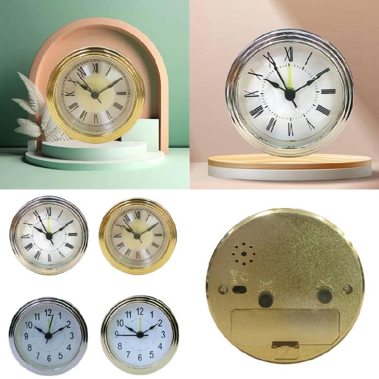 Stylish Snooze Clock Insert 3Inch Clock Movement Replacement Arabic or Roman Numbers Clock Accessory for Home Decors