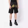 Shorts Y2K Jeans Harajuku Hip Hop Flying Dog Graphic Print Retro Blue Baggy Denim Gym Shorts Mens Womens High Waist Casual Short