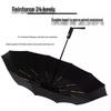 24-Rib Compact Automatic Umbrella for Women - Dual Sun & Rain Protection, Sturdy Mini Design with Copper Black Coating
