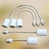 Ceramic E27 Bulb Socket Extender With Full Rotation Metal Base Heat Tolerance 400W For Lighting Adjustments