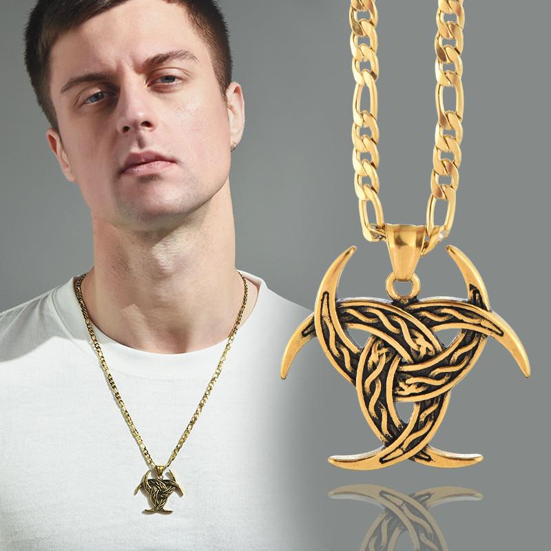 Titanium Fashionable Steel Necklace With Eyecatching Biohazard Charm Suitable For Students And Trendy Gift Giving