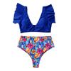 Women High Waist Bikini Push Up Bikinis Print Swimsuit Female Beachwear Swimwear
