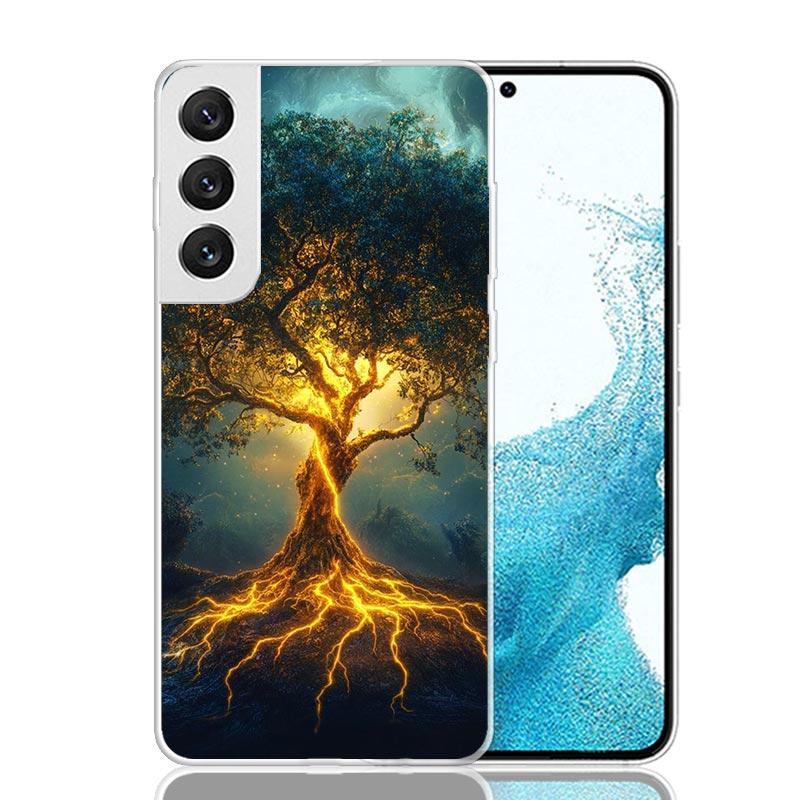 Tree of Life Space Phone Case For Samsung Galaxy S26 Ultra S23 S24 S25 Edge S20 FE S21 S22 Plus Soft Print Shell Cover Fundas Ga