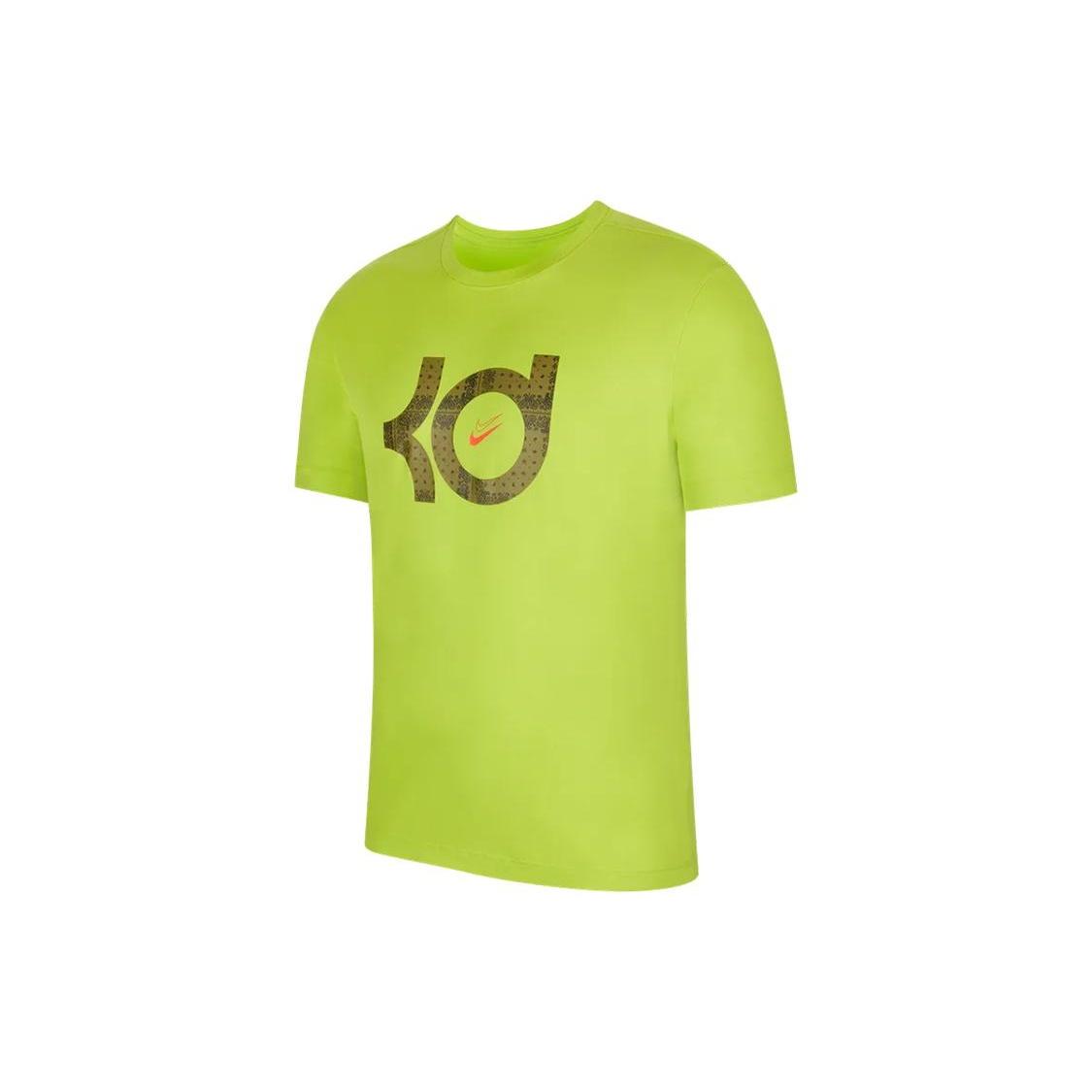 Nike KD Front Logo Short Sleeves Tee Green Grey Men s DQ1876-321 S